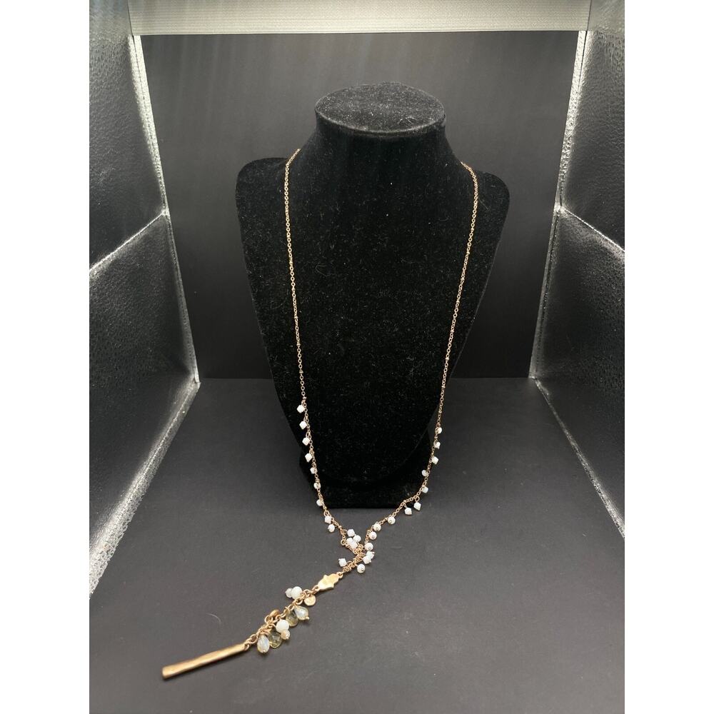 Lonna & Lilly Gold-Tone Chain Beaded Classic Large Lariat Necklace 33.5" Long
